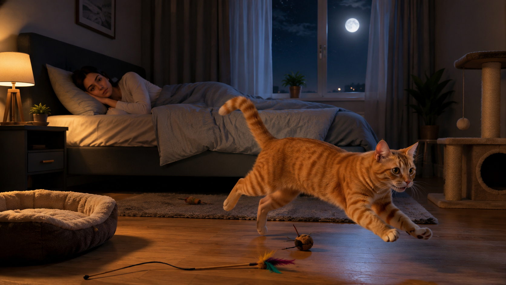 How Can I Make My Cat Sleep at Night