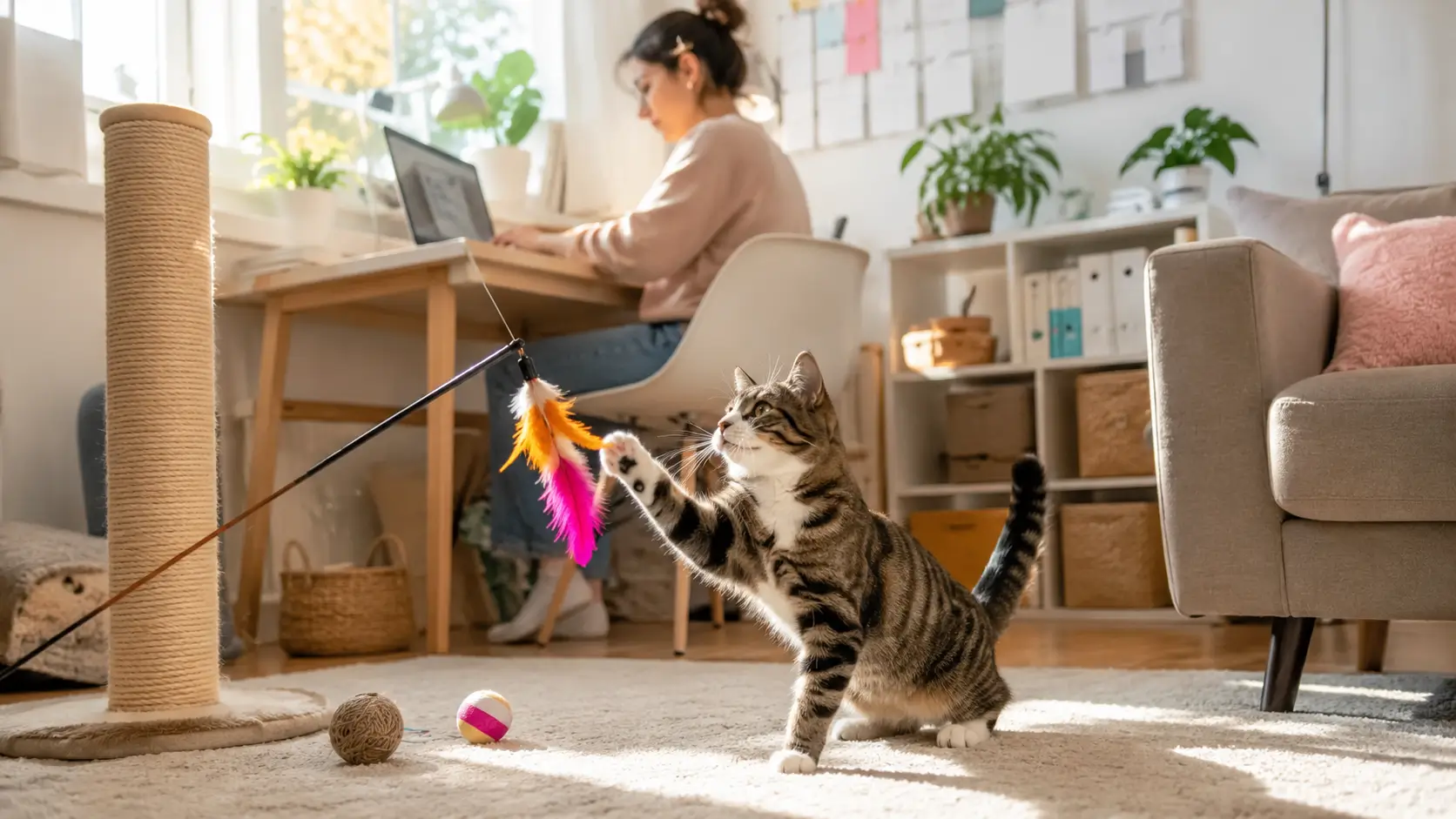 How to Entertain a Cat When You Have a Busy Life